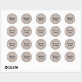 Sticker Rond Papier Kraft pour Banana Bread Maison Moderne (Feuille)