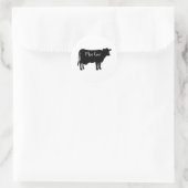 Sticker Rond Papier Moo Cow Barnyard Party (Sac)