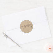 Sticker Rond Papier naturel rustique fait main Style simple Coe (Enveloppe)