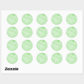 Sticker Rond Papier parchemin à rayures en relief : vert défraî (Feuille)