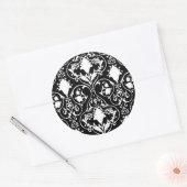 Sticker Rond Papier peint à défilement antique (Enveloppe)