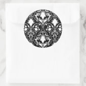 Sticker Rond Papier peint à défilement antique (Sac)