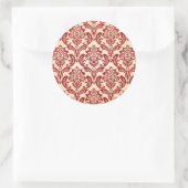 Sticker Rond Papier peint Damas (Sac)