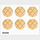 Sticker Rond Papier peint Damas 5 (Feuille)