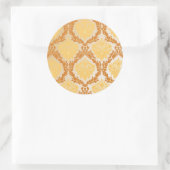 Sticker Rond Papier peint Damas 5 (Sac)