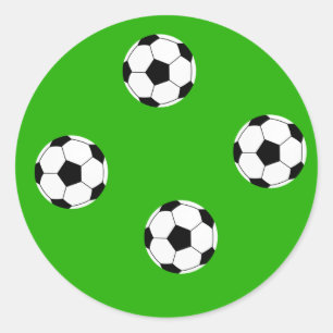 Sticker Rond Papier peint de soccer