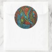 Sticker Rond Papier peint ethnique Abstrait (Sac)