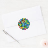 Sticker Rond Papier peint Ladybug (Enveloppe)
