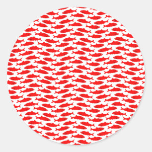 Sticker Rond Papier peint Red Herring (arrière - plan transpare