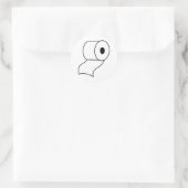 Sticker Rond Papier toilette (Sac)