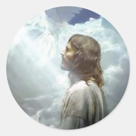 Sticker Rond Papiers peints Jésus-Christ-15 (Devant)