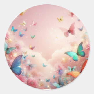 Sticker Rond papillon