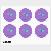 Sticker Rond Papillon (Feuille)