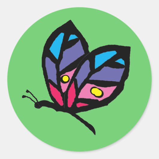 Sticker Rond papillon (Devant)