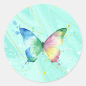 Sticker Rond Papillon (Devant)