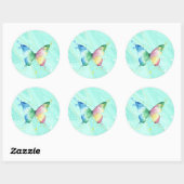 Sticker Rond Papillon (Feuille)