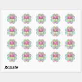 Sticker Rond Papillon (Feuille)