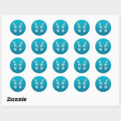 Sticker Rond Papillon (Feuille)