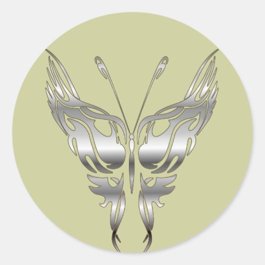 Sticker Rond Papillon (Devant)
