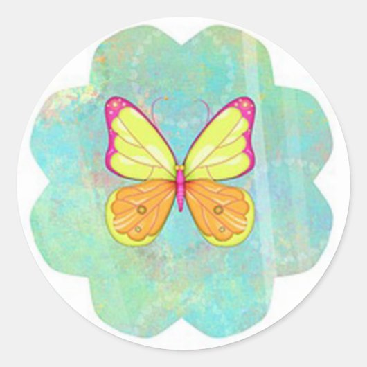 Sticker Rond Papillon (Devant)