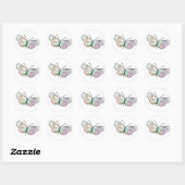 Sticker Rond Papillon (Feuille)