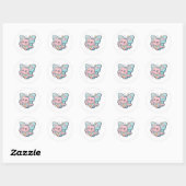 Sticker Rond papillon (Feuille)
