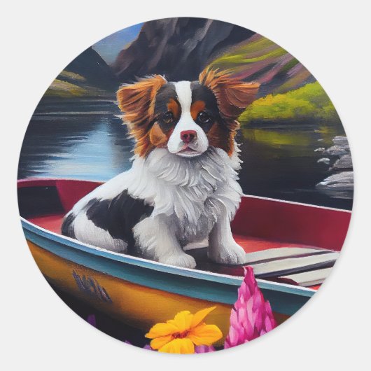 Sticker Rond Papillon à la pagaie : une aventure Pittoresque (Devant)