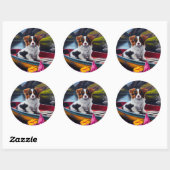 Sticker Rond Papillon à la pagaie : une aventure Pittoresque (Feuille)