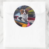 Sticker Rond Papillon à la pagaie : une aventure Pittoresque (Sac)