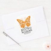 Sticker Rond Papillon à sclérose en plaques (Enveloppe)