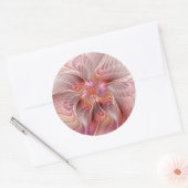 Sticker Rond Papillon abstrait couleur fantaisie art fractal (Enveloppe)