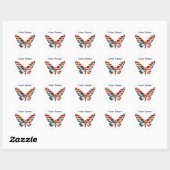 Sticker Rond Papillon américain (Feuille)