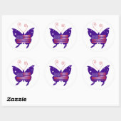 Sticker Rond Papillon américain Diva (Feuille)