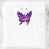 Sticker Rond Papillon américain Diva (Sac)