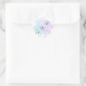 Sticker Rond Papillon aquarelle (Sac)