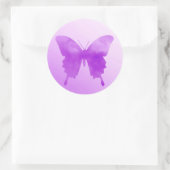 Sticker Rond Papillon aquarelle - Lavande et Violet (Sac)