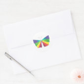 Sticker Rond Papillon arc-en-ciel (Enveloppe)