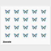Sticker Rond Papillon argentin Hypolimnas (Feuille)