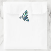 Sticker Rond Papillon Art déco Abalone Shell (Sac)