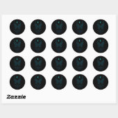 Sticker Rond Papillon Astral - Beauté Cosmique (Feuille)