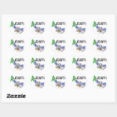 Sticker Rond Papillon AUTISM 3.1 (Feuille)