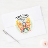 Sticker Rond Papillon autiste 3 (Enveloppe)