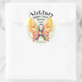 Sticker Rond Papillon autiste 3 (Sac)