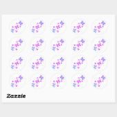 Sticker Rond papillon aux coeurs (Feuille)