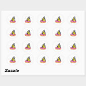 Sticker Rond Papillon avec Donut (Feuille)