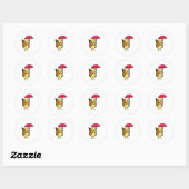 Sticker Rond Papillon avec parapluie (Feuille)