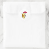 Sticker Rond Papillon avec parapluie (Sac)