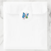 Sticker Rond Papillon avec sac à main (Sac)