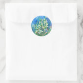 Sticker Rond papillon blanc orchidée (Sac)