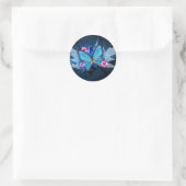 Sticker Rond Papillon bleu (Sac)